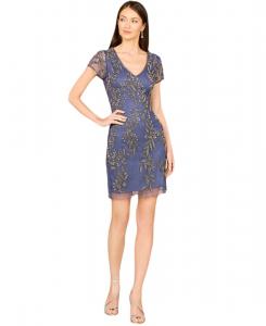 Женское коктейльное платье с короткими рукавами - Аутлет Lara, Amethyst