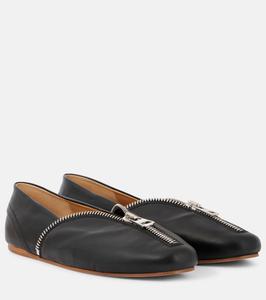 Байкерские кожаные балетки JW Anderson, черный