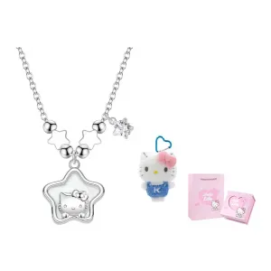 Sanrio Колье из циркониевого сплава с покрытием из белого золота для женщин