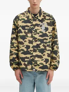 Куртка-рубашка с камуфляжным принтом A BATHING APE, желтый