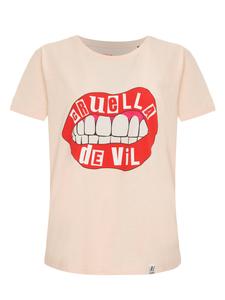 Футболка Cruella Devil Lips розового цвета Re:Covered