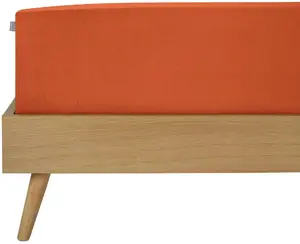 Простыня Schiesser "Джесси из 100% хлопка", для матрасов высотой до 22 см, СДЕЛАНО В ЗЕЛЕНОМ цвете от OEKO-TEX 100х200 см, 1 шт., цвет Terrakotta