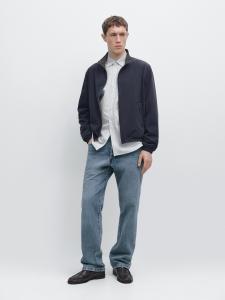 Короткая двусторонняя куртка Massimo Dutti, navy blue