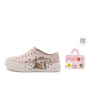 Native Shoes Не толстый тигр x Jefferson Hi Clogs Женские - Мелковый розовый | Такеши Года с розой | Белый [Подарочный шарм для обуви]