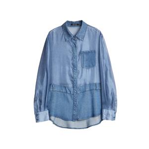 ELLE Рубашка Women's Blue Lapel