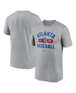 Мужская футболка Heather Grey Atlanta Braves Legend Nike, серый