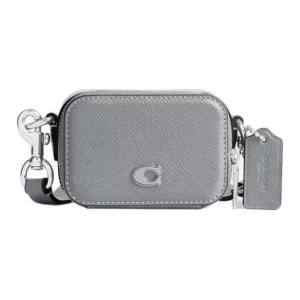 COACH Кожаная мини-сумка через плечо с одним ремнём мужская серая
