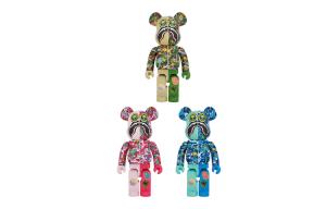 BE@RBRICK Bearbrick X Steven Harrington X Bape Shark Pink Camo