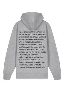 Толстовка на молнии YOU GO GIRL BACK PRINT Mira Paris, серый