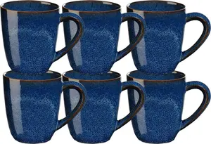Кружка SAISONS с ручкой, темно-синяя, 0,25 л, набор 6 ASA