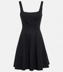 Мини-платье wells из хлопка Staud, черный