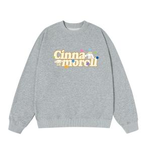 Свитшот Cinnamoroll Yugui Dog Unisex Sanrio, серый/желтый