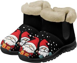 Зимние женские ботинки Jeiento для Рождества, комфортные снегоступы с противоскользящей подошвой и утолщением, Christmas Santa