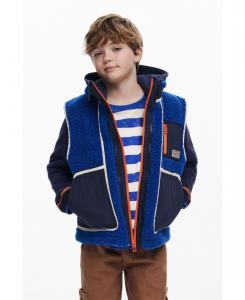 Детская куртка из овчины со съемными рукавами Desigual, Dark blue