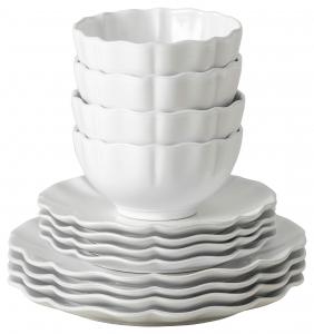 Costa Nova Набор посуды Белый РОЗОВЫЙ 12 предметов 4 персоны