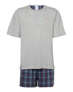 s.Oliver Короткая пижама в крапчато-сером цвете