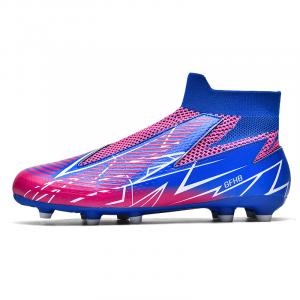 Высокие детские футбольные бутсы для подростков с защитой от ударов, устойчивостью к истиранию и дышащие Kung Fu partners, синий