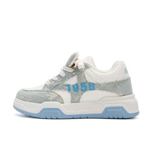 Мужские лоу-топ скейтерские кроссовки сбалансированная поддержка устойчивость к истиранию легкие HUANQIU, бежевый/синий