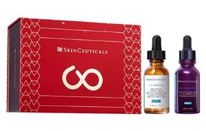 SKINCEUTICALS Xiulike новогодний лимитированный набор сывороток в фиолетово-бежевом оттенке увлажняющий 30мл*2