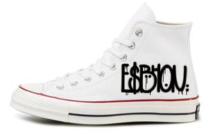 Чак Тейлор 1970-х годов Высокие Кроссовки из Холста Унисекс Экрю Converse