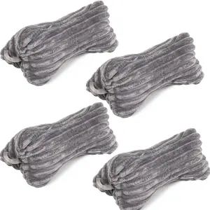 Подушка для чтения H&F "Косточка" 37 x 17 см | 2 шт. | Подушка для шеи и головы для дивана, кровати и путешествий | Моющаяся, серая искусственная замша Home-&-Fashion