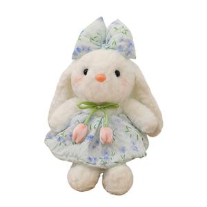 Флисовые куклы в виде кроликов в цветочной юбке из марли, высота 30см/40см/55см/70см Julebaby