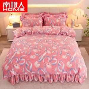 Antarctic Пододеяльник 200х230 см, 3,5 кг, молочный велюр, утолщенный, двусторонний флис, съемный, стирка