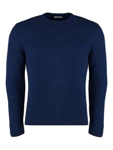 Свитер цвета верблюжьей шерсти с круглым вырезом Malo, синий