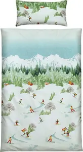 Постельное белье зеленое 1x 135x220 см + 1x 40x80 см Erwin Müller