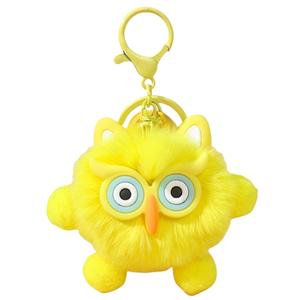 Креативная милая кукла-брелок капибара плюшевый кулон высота 7см Mise, желтый