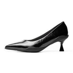 Туфли на высоком каблуке с расклешенным каблуком для женщин AOKANG, Black