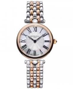 Женские швейцарские двухцветные часы-браслет из нержавеющей стали в стиле ар-деко, 30 мм Frederique Constant
