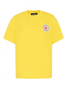 Футболка с логотипом Dsquared2 Kids, желтый
