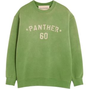 Свитшот с вышитым логотипом Valentino, зеленый