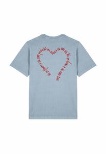 Футболка с принтом FLOWERS BACK HEAVYWEIGHT Mira Paris, светло-голубой