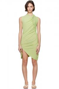 Мини-платье Beanstalk Issey Miyake, зеленый