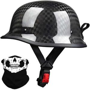 Шлем мотоциклетный Dcoltmi-888 Approved Carbon Fiber German Style, черный