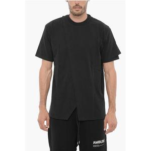 Однотонная футболка с круглым вырезом и перекрытием Ambush, Black