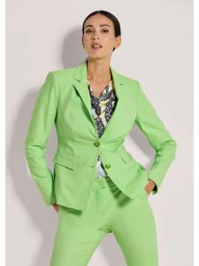 MADELEINE Однобортный блейзер из фактурной ткани цвета киви