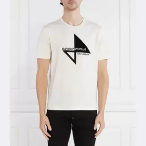 Футболка стандартного кроя Emporio Armani, экрю