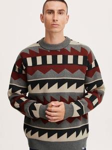 Вязаный свитер сддешан Solid, красный