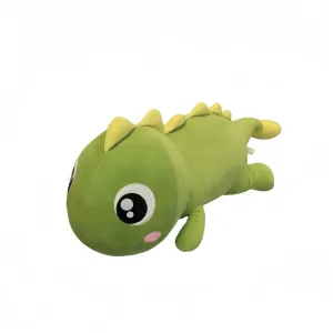 Плюшевая игрушка Big Eyed Dinosaur Healing Series высотой 60см/80см LOGISTAR, зеленый and желтый Back