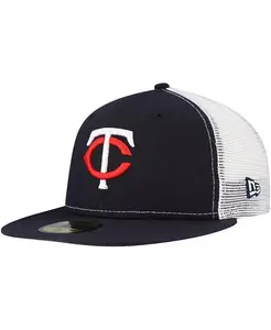 Мужская темно-синяя кепка 59FIFTY Trucker Fitted в цветах команды Minnesota Twins New Era