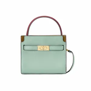 TORY BURCH Миниатюрная женская сумка из коровьей кожи Ли Радзивилл Крик Блю