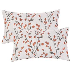 Наволочки с украшением «Четыре сезона» с цветочным узором, 2 шт., 12 x 20 дюймов Unique Bargains, цвет Orange Flower