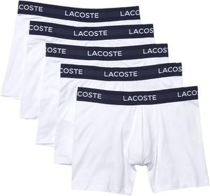 Lacoste мужские хлопковые эластичные боксеры Essentials, 5 штук, White (New)