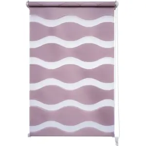 Двойной рулонный штор Wave Защита от света без сверления, свободно висящая, двойная рулонная штора Klemmfix-DUO-Rollo, двойной рулон Wave Liedeco, Altrosa