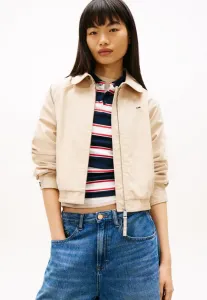 Куртка из водоотталкивающей саржи с логотипом tommy badge, летняя куртка. Tommy Jeans, White Clay