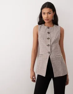 Длинный жилет в зеленую клетку Nothing's Child Immy