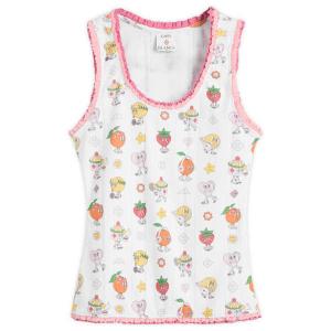 Майка с ажурной оборкой Casablanca, мультиколор